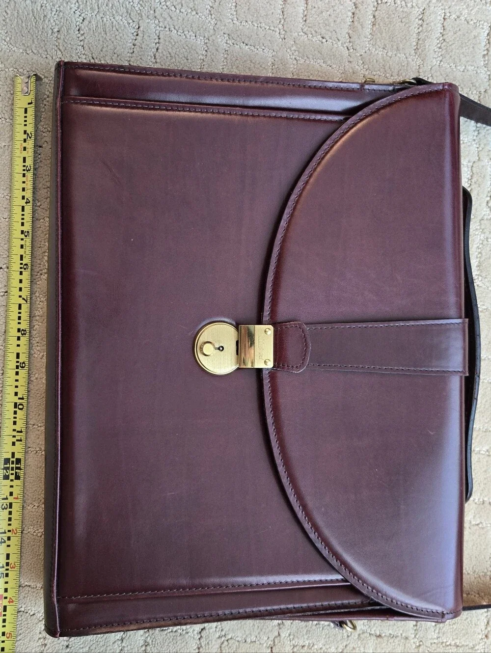 Vintage Schlesinger Oxblood Leather Briefcase
